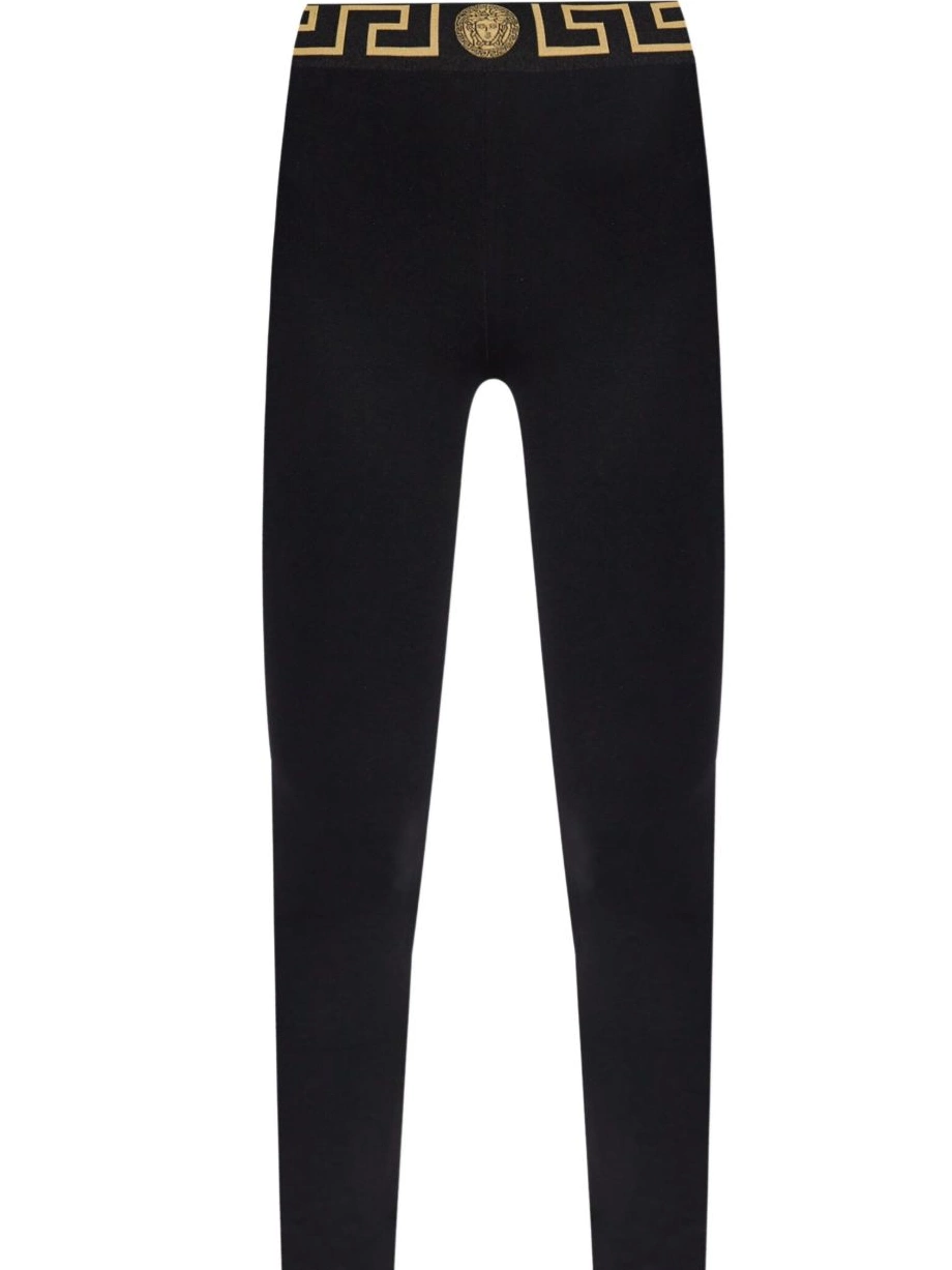 Affordable Women leggings Versace Greca-waistband high-waist 0405